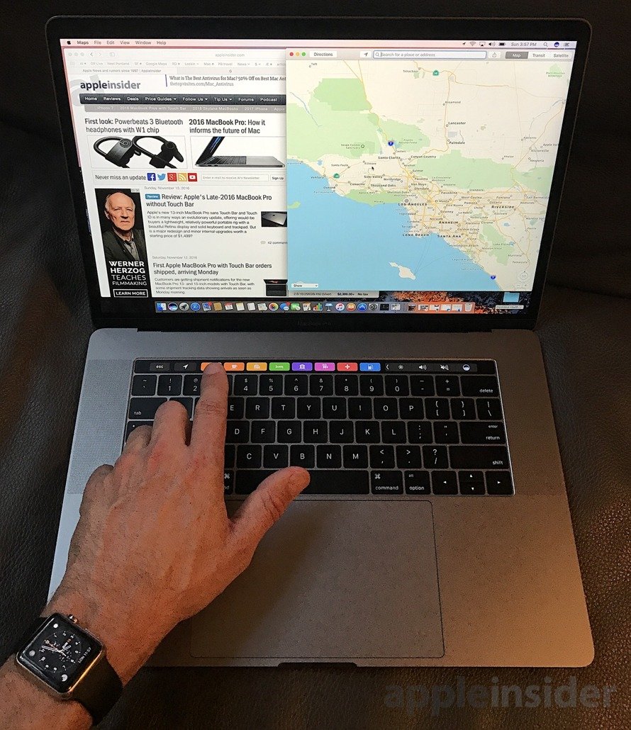 2016 MacBook Touch Bar ile Artıları