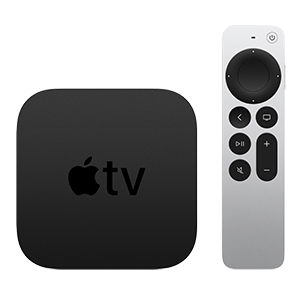 Apple TV 4K with silver Siri Remote