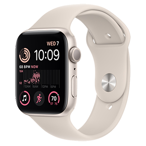 Apple Watch SE 2 with Starlight Aluminum Case and Starlight Sport Band