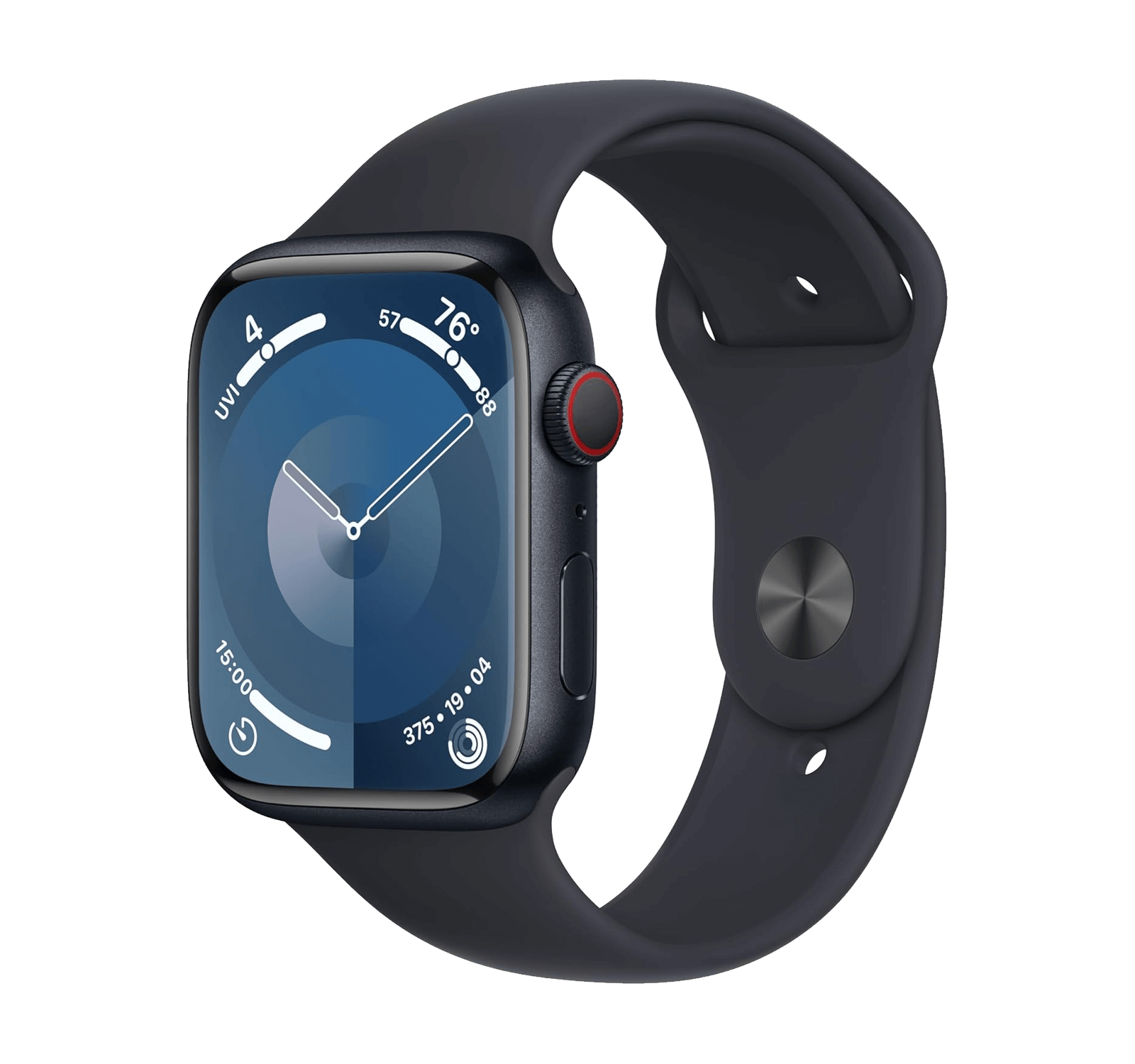Apple Watch Series 9 with Midnight Aluminum Case and Midnight Sport Band